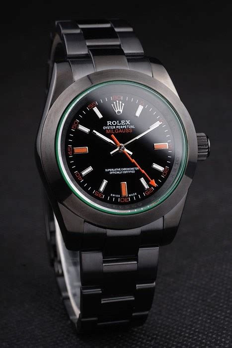 rolex milgauss grün replica|rolex milgauss black bezel.